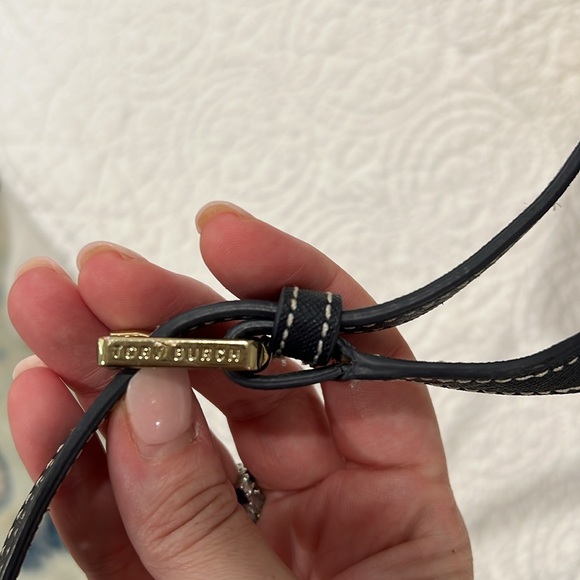 Tory Burch Mini Straw Tote with Leather Strap - Picture 9 of 15